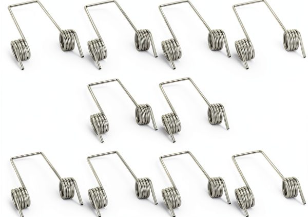 Torsion Springs 10PCS Steel Double Leg Design for Trash Bins SING F-0
