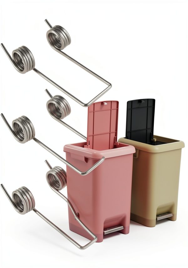 Torsion Springs 10PCS Steel Double Leg Design for Trash Bins SING F-2