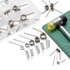 Glarks 45pcs 15 Sizes V-Shaped Return Springs, Angle 45/90/120 Degree Stainless Steel Torsion Spring, 0.5/1/1.5/2/2.5MM Wire Diameter Torsional Springs for Tools Maintenance and Carpentry Repair DIY-4