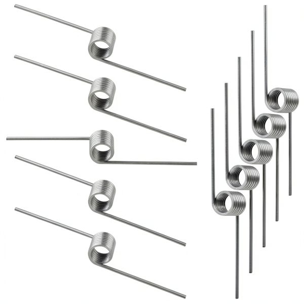 Qrity 10 PCS Stainless Steel Spring, Mechanical Torsion Spring, 0.5mm Wire Diameter, 5mm OD, 180° Deflection Torsional Spring for Tools Maintenance-0