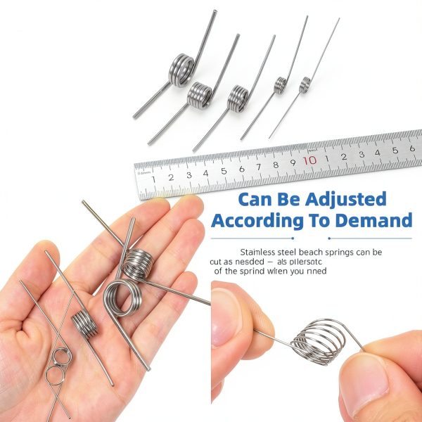 Glarks 45pcs 15 Sizes V-Shaped Return Springs, Angle 45/90/120 Degree Stainless Steel Torsion Spring, 0.5/1/1.5/2/2.5MM Wire Diameter Torsional Springs for Tools Maintenance and Carpentry Repair DIY-5