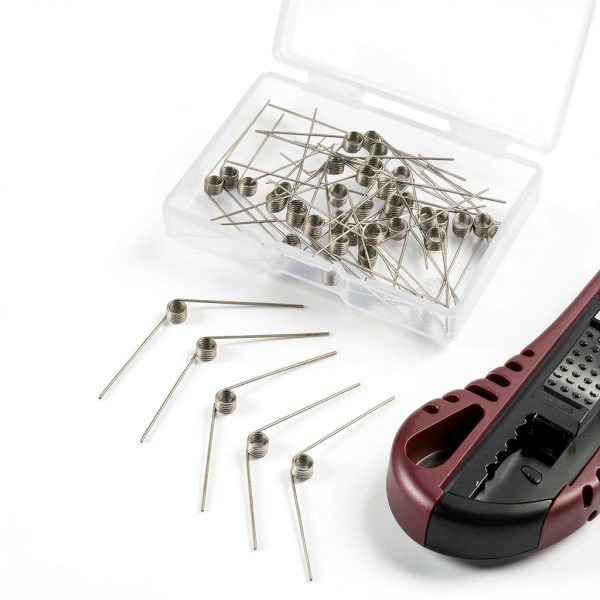 40 Pcs Stainless Steel Tiny Torsion Springs 0.5mm Wire 4.5mm OD 120°-3