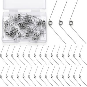 40 Pcs Stainless Steel Tiny Torsion Springs 0.5mm Wire 4.5mm OD 120°-0
