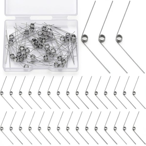 40 Pcs Stainless Steel Tiny Torsion Springs 0.5mm Wire 4.5mm OD 120°-0