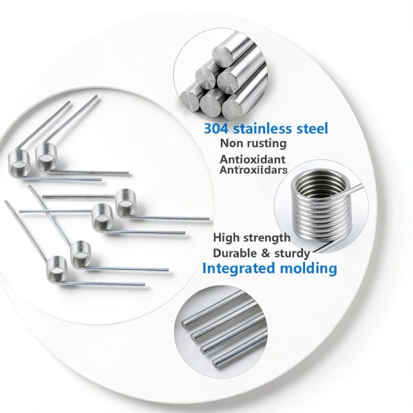 Qrity 10 PCS Stainless Steel Spring, Mechanical Torsion Spring, 0.5mm Wire Diameter, 5mm OD, 180° Deflection Torsional Spring for Tools Maintenance-2