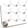Hordion 10pcs 2 Inch / 50mm 90 Degree Small Torsion Spring Stainless Steel, Tiny Torsional Spring for Carpentry, Woodworking, Maintenance, Repair, DIY - 1mm Wire Diameter 11mm Outside Diameter-0