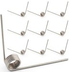 Hordion 10pcs 2 Inch / 50mm 90 Degree Small Torsion Spring Stainless Steel, Tiny Torsional Spring for Carpentry, Woodworking, Maintenance, Repair, DIY - 1mm Wire Diameter 11mm Outside Diameter-0