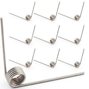 Hordion 10pcs 2 Inch / 50mm 90 Degree Small Torsion Spring Stainless Steel, Tiny Torsional Spring for Carpentry, Woodworking, Maintenance, Repair, DIY - 1mm Wire Diameter 11mm Outside Diameter-0