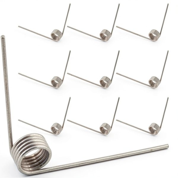 Hordion 10pcs 2 Inch / 50mm 90 Degree Small Torsion Spring Stainless Steel, Tiny Torsional Spring for Carpentry, Woodworking, Maintenance, Repair, DIY - 1mm Wire Diameter 11mm Outside Diameter-0