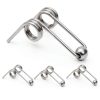 Marsrut (4PCS) Double Return Torsion Springs for Curling Iron Rod - Part Replacement Accessories for Hair Rollers (Length: 24mm; Wire Diameter: 1.0mm), Silver-0