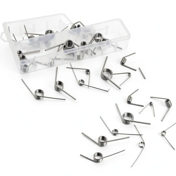 45Pcs 15 Sizes 45/90/120 Degree Stainless Steel Torsion Springs Assortment Kit Mechanical Small Torsion Spring Tiny Torsional Spring for Carpentry Woodworking Maintenance Repair DIY Project-5