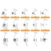 45Pcs 15 Sizes 45/90/120 Degree Stainless Steel Torsion Springs Assortment Kit Mechanical Small Torsion Spring Tiny Torsional Spring for Carpentry Woodworking Maintenance Repair DIY Project-1