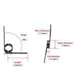 10pcs Torsion Springs 60/90/120/180 Degrees V-Shaped Torsional Spring, Wire Diameter 1.2mm Small Torsion Springs Kit for Home Repair & DIY Project ( Style : 90 Degrees , Size : 1.2mm x 10mm x 3laps )-0