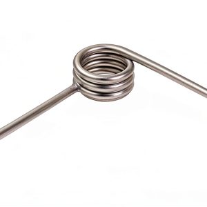 302 Stainless Steel Torsion Spring, Left Hand Wind Direction, 90° Deflection, 0.357" OD, 0.045" Wire Size, 1.25" Leg Length, 0.203" Mandrel Size, 0.259" Min. Axial Space (Pack of 10)-0