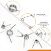 45Pcs 15 Sizes 45/90/120 Degree Stainless Steel Torsion Springs Assortment Kit Mechanical Small Torsion Spring Tiny Torsional Spring for Carpentry Woodworking Maintenance Repair DIY Project-3