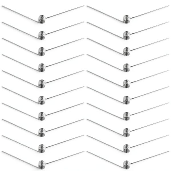 20pcs Stainless Steel Small Torsion Spring, 0.5 Wire Diameter, 4.5mm Outside Diameter, 120 Degree Tiny Torsional Assortment for Repair, Woodworking, DIY Kit, Light Duty Mini Hair Clip Replacement-0