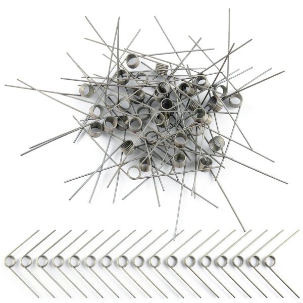 EATAKWARD 40 PCS Stainless Steel Small Spring, 4.5mm Tiny Torsional Spring,0.5 Wire Diameter Outside Diameter, Mechanical Small Torsion S pring 120° Deflection for Repair Woodworking DIY-2